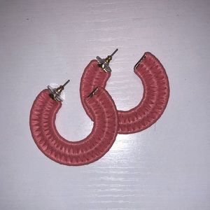 Pink Hoop Earrings